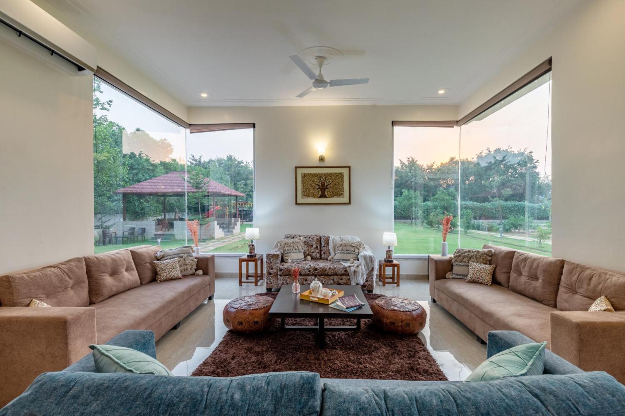 Alaya Stays Raga 2Bhk Farmstay With An Entertainment Lounge Sohna Exteriér fotografie