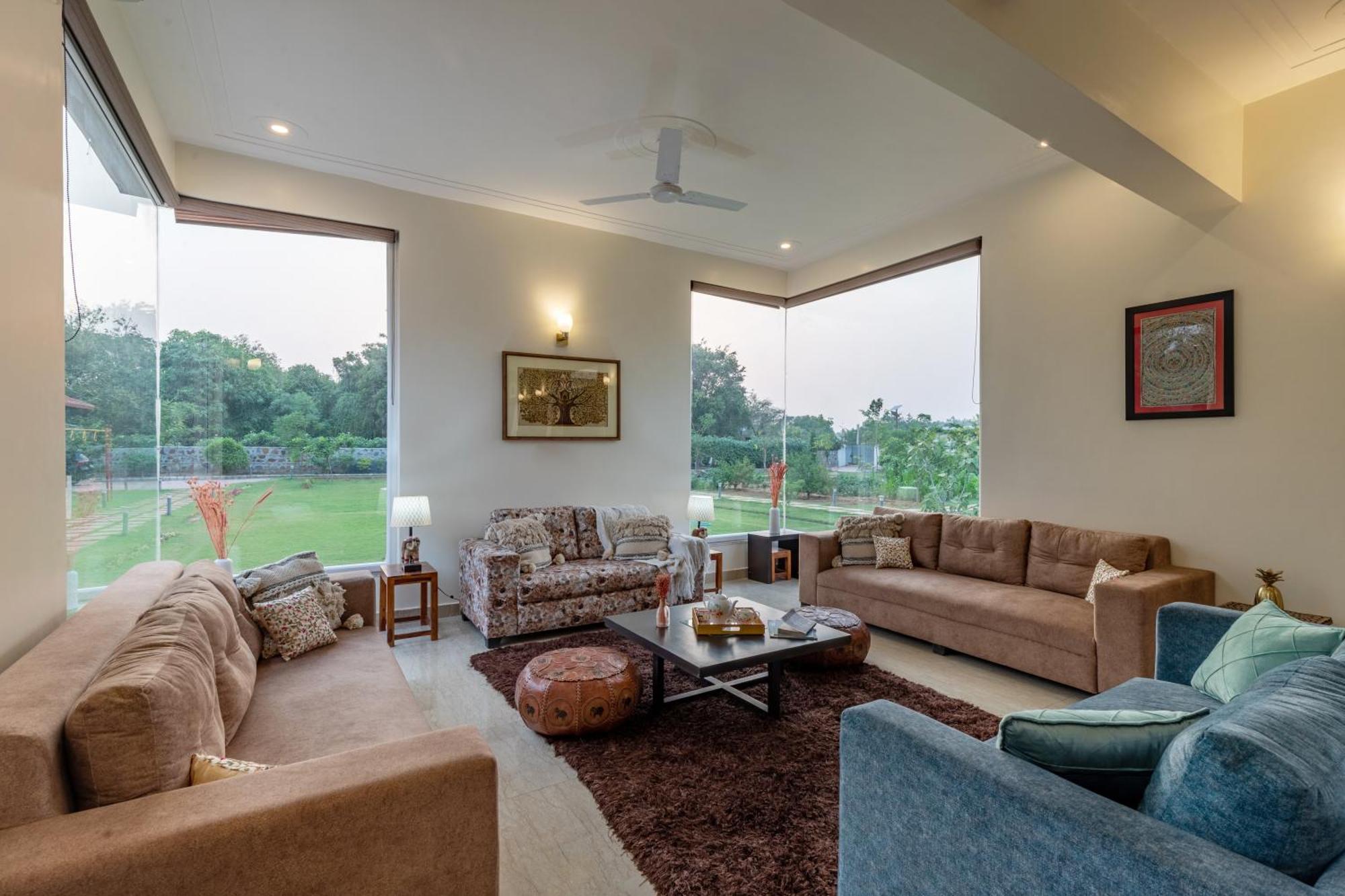 Alaya Stays Raga 2Bhk Farmstay With An Entertainment Lounge Sohna Exteriér fotografie